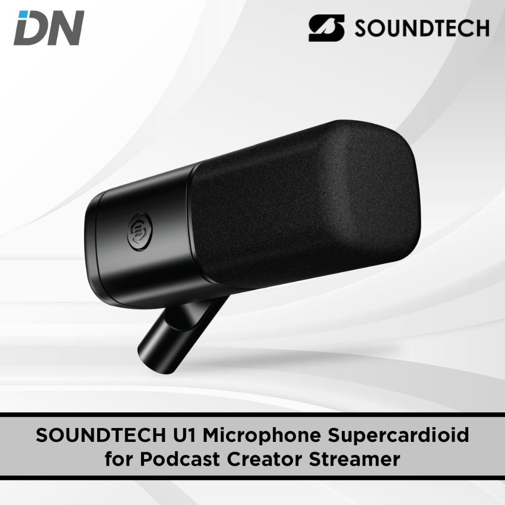 Jual SOUNDTECH U1 Microphone Supercardioid for Podcast Creator Streamer ...