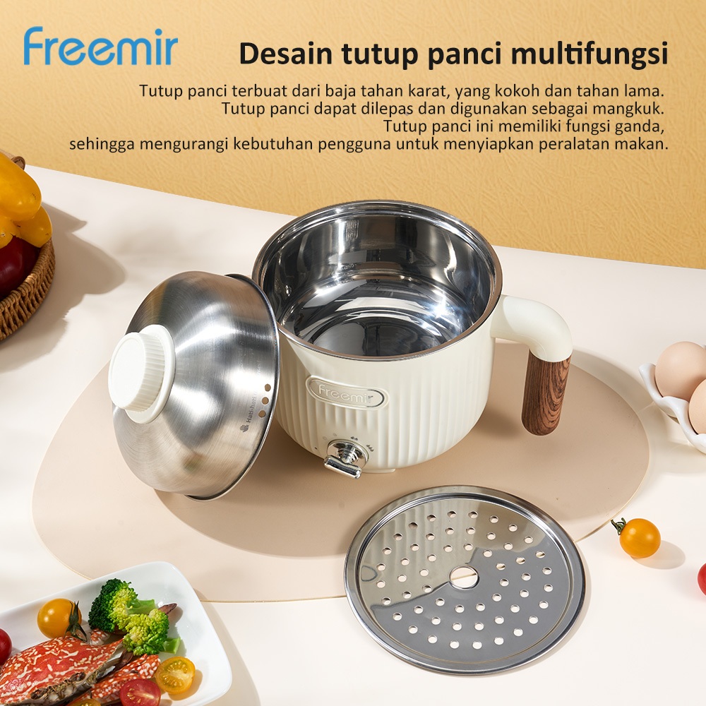 Jual [Promo] freemir Electric Panci Listrik Alat Makan Cooker Serbaguna ...