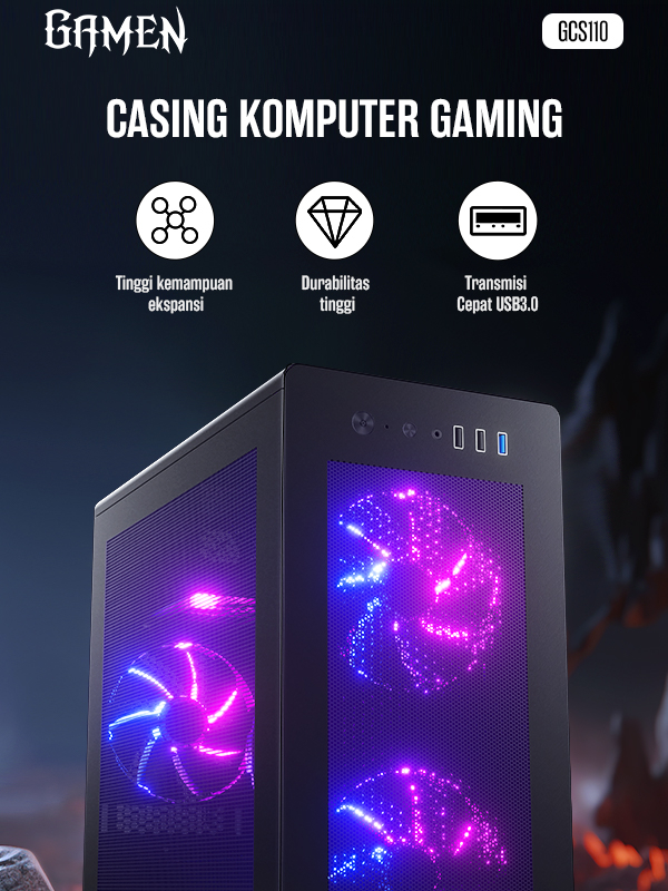 Jual GAMEN GCS Series – Casing PC Gaming GCS110 / GCS120 / GCS200 ...