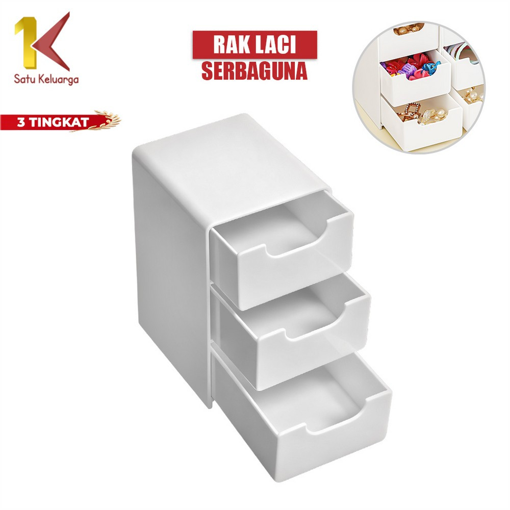 Jual Satu Keluarga Rak Laci Susun Mini 3 Tingkat C1398 Tempat ...