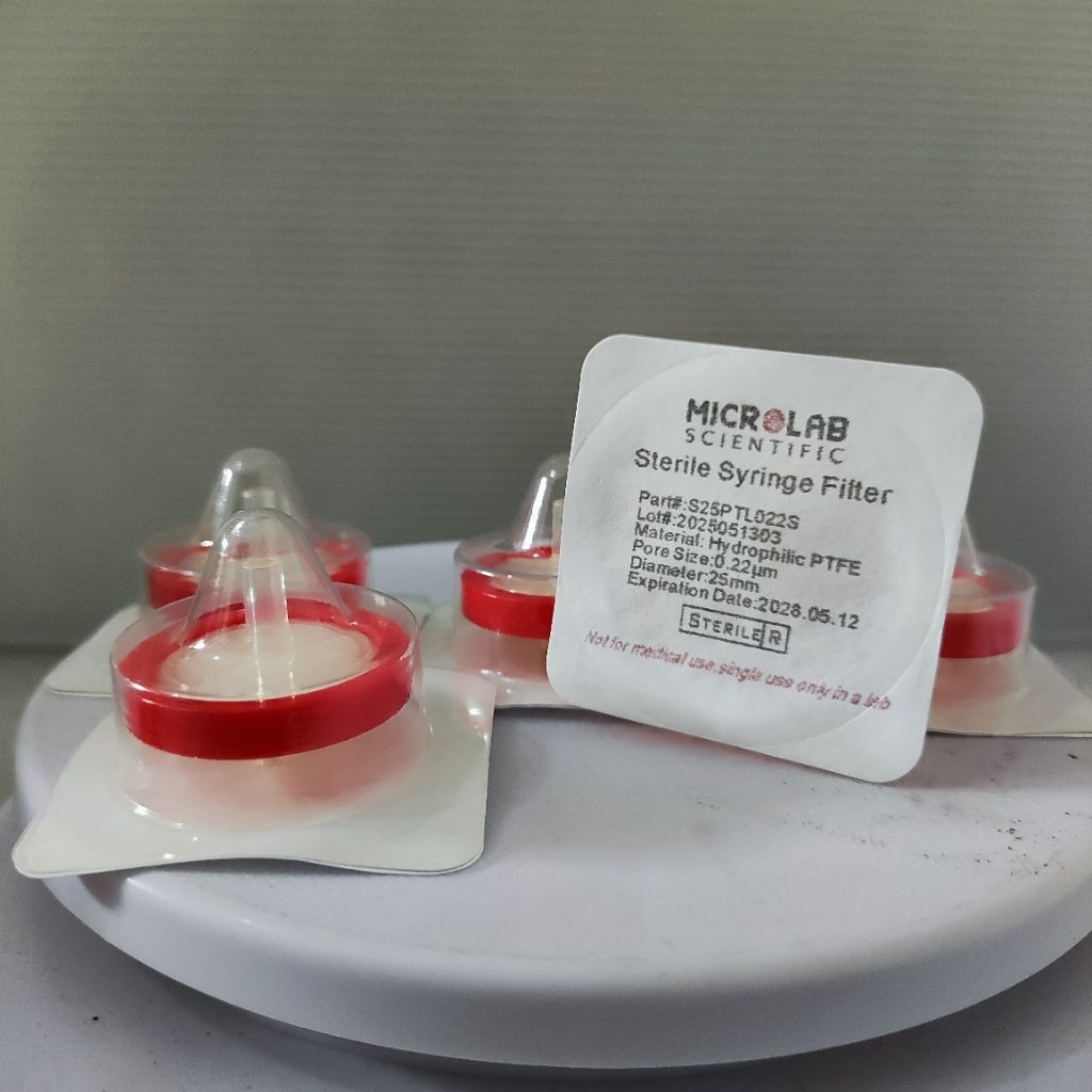 Jual MICROLAB Syringe Filter PTFE Hydrophilic (STERILE), 0.22um, 25mm ...