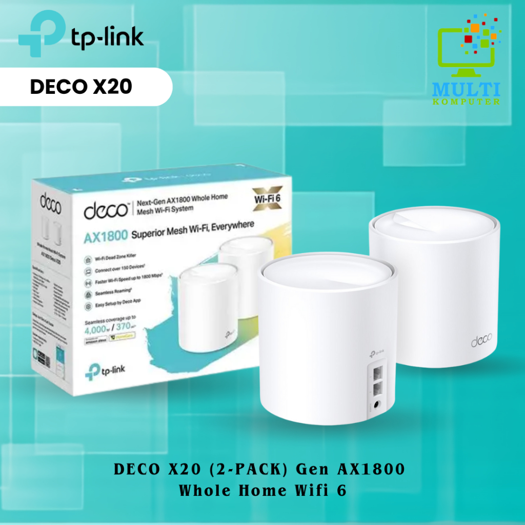TP LINK Deco X20 AX1800 2個セット Deco X20 | AX1800 メッシュWi-Fi 6ユニット | TP-Link 日本