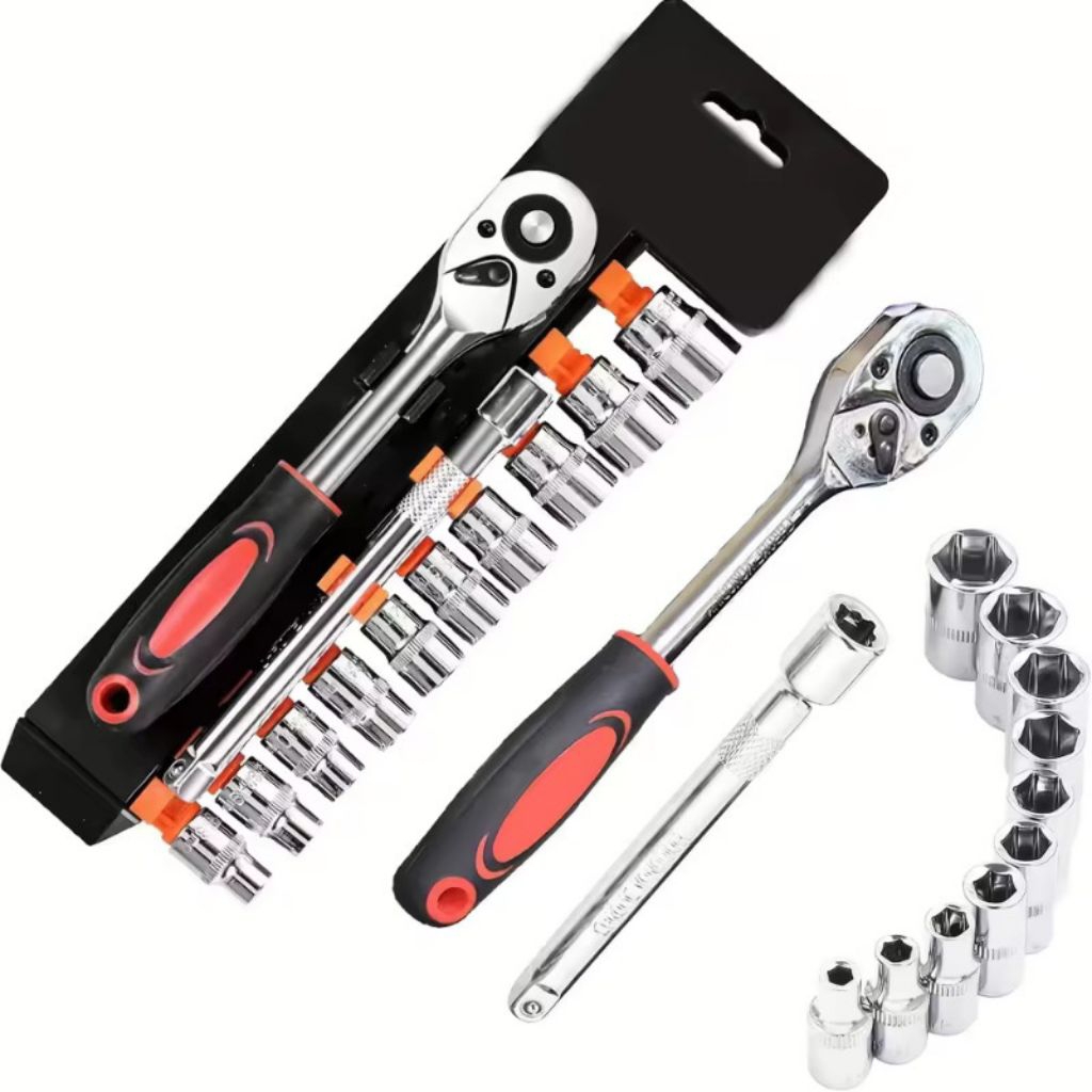 Jual KUNCI RACHET SOCKET SET 1/4 KUNCI SOK SET KUNCI SOCKET WRENCH SET ...