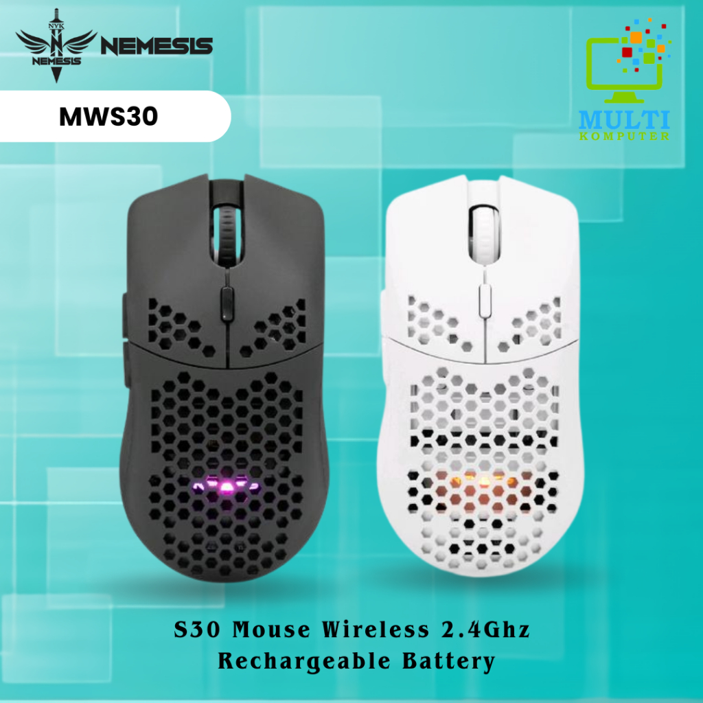 Jual Mouse NYK Nemesis S30 / S 30 Wireless Gaming with Honeycomb Design ...