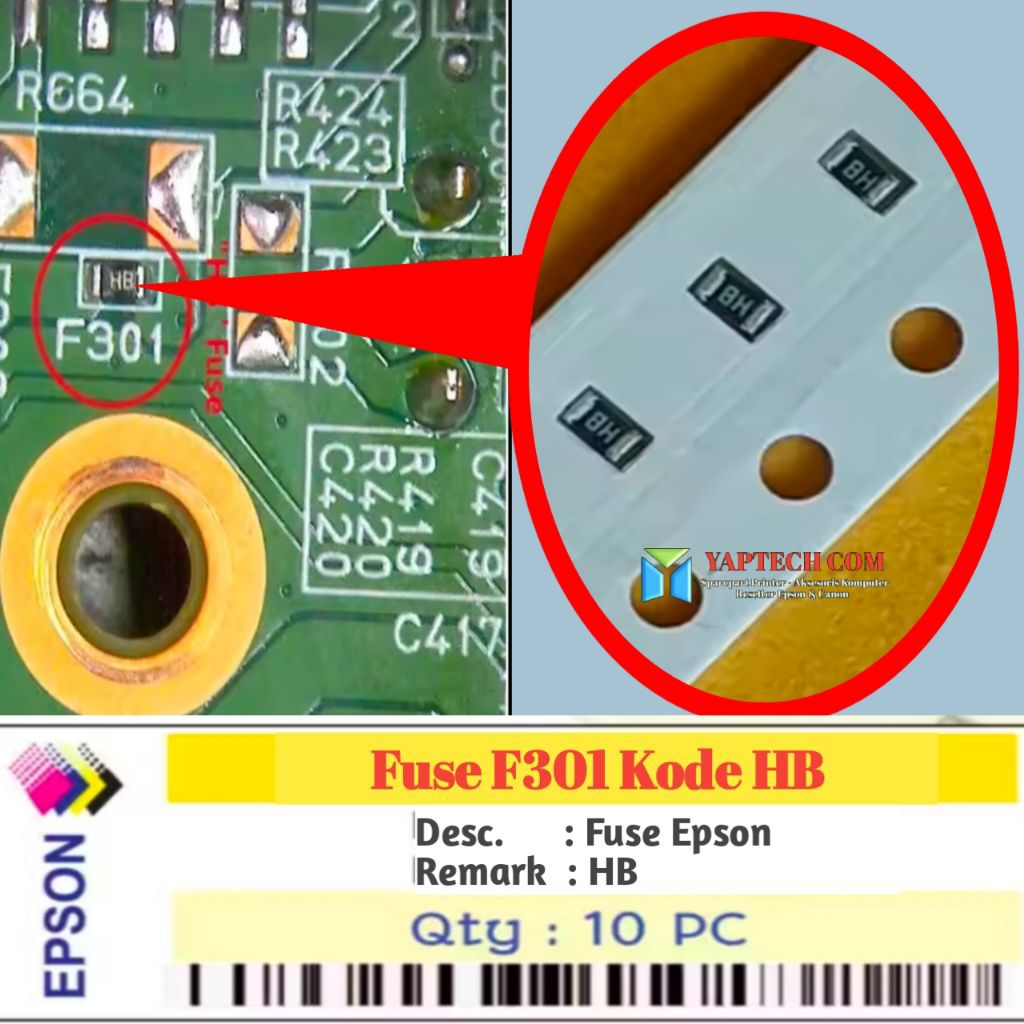 Jual 10Pcs Fuse HB Epson L3110 Fuse Kode HB L3210 Fuse L4150 Fuse L5190 ...