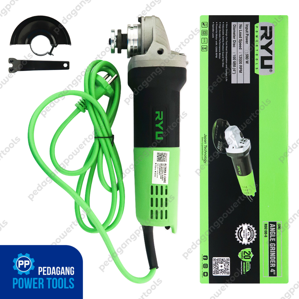 Jual RYU RSG100-6 MESIN GERINDA TANGAN GURINDA 4 INCH GRINDER MINI ...