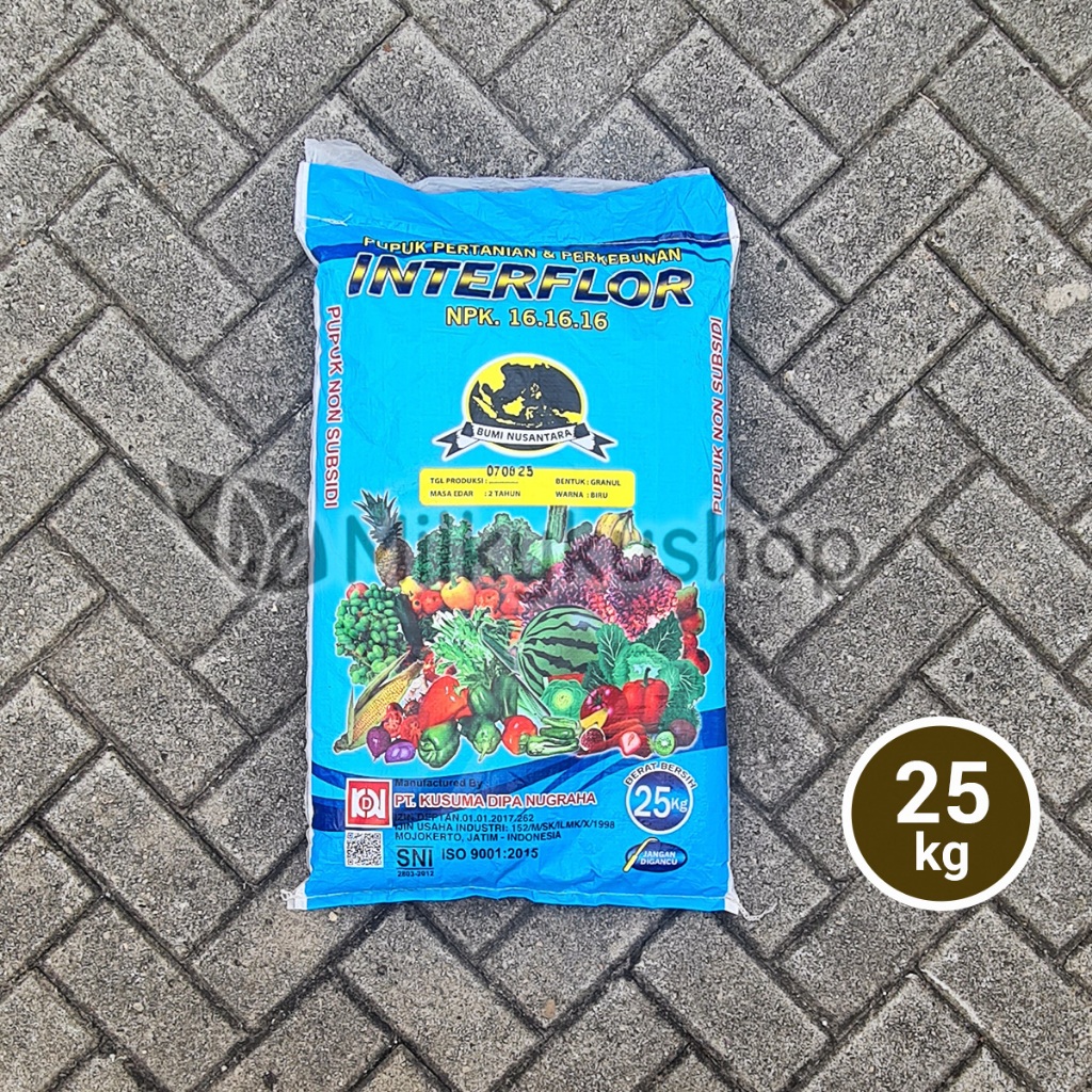 PUPUK INTERFLOR NPK 16 16 16 BERAT 25 KG KP VIA CARGO