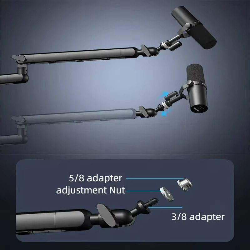 Jual SECONDWAVE SWA1 Low Microphone Boom Arm Stand 360 Rotate Heavyduty ...