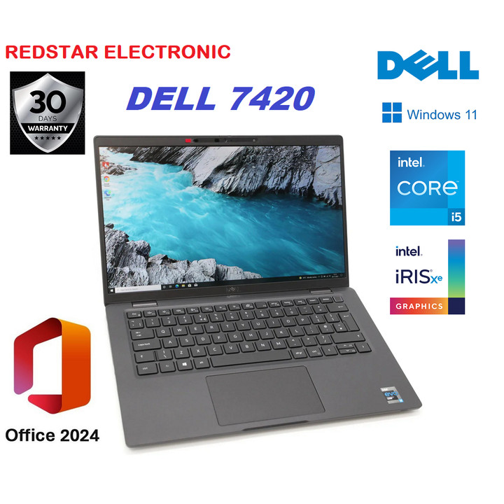 DELL LATITUDE 7420 i5 11th RAM 16GB STORAGE 256GB UP TO 1TB SSD WIN 11PRO FREE M