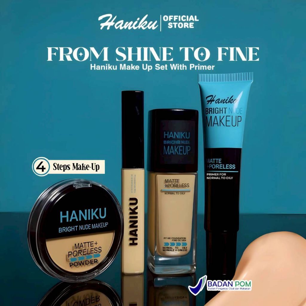 Jual HANIKU Makeup Set Face 4 In 1 Primer Foundation Bedak Concealer ...