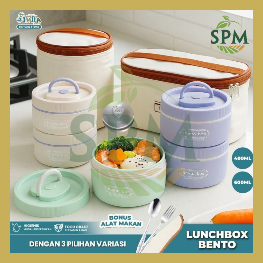 Jual Kotak Makan Portable Tahan Panas / Sealed Round Stainless Lunch ...