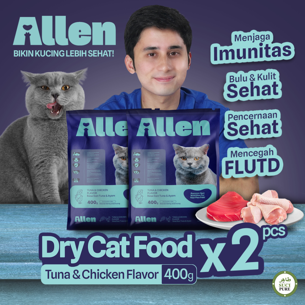 Jual Allen Makanan Kucing Kering Premium Semua Umur | Premium Dry Cat ...