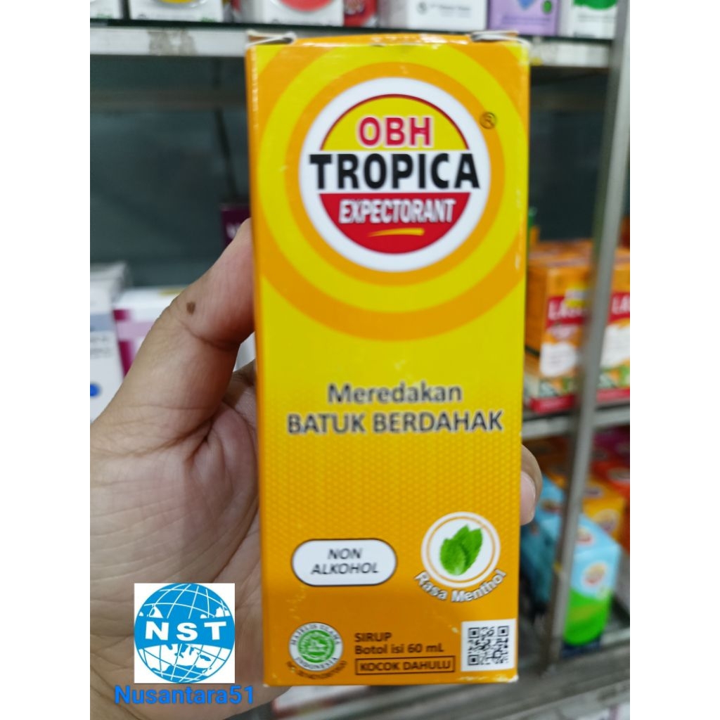 Jual OBH Tropical Expectoran 60ml rasa menthol non alkohol meredakan ...