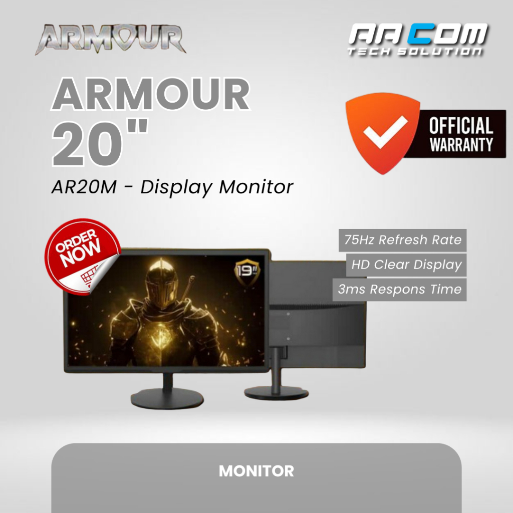 Jual ARMOUR AR20M (75 HZ/IPS Panel/HD/3ms/HDMI &VGA) MONITOR LED ...