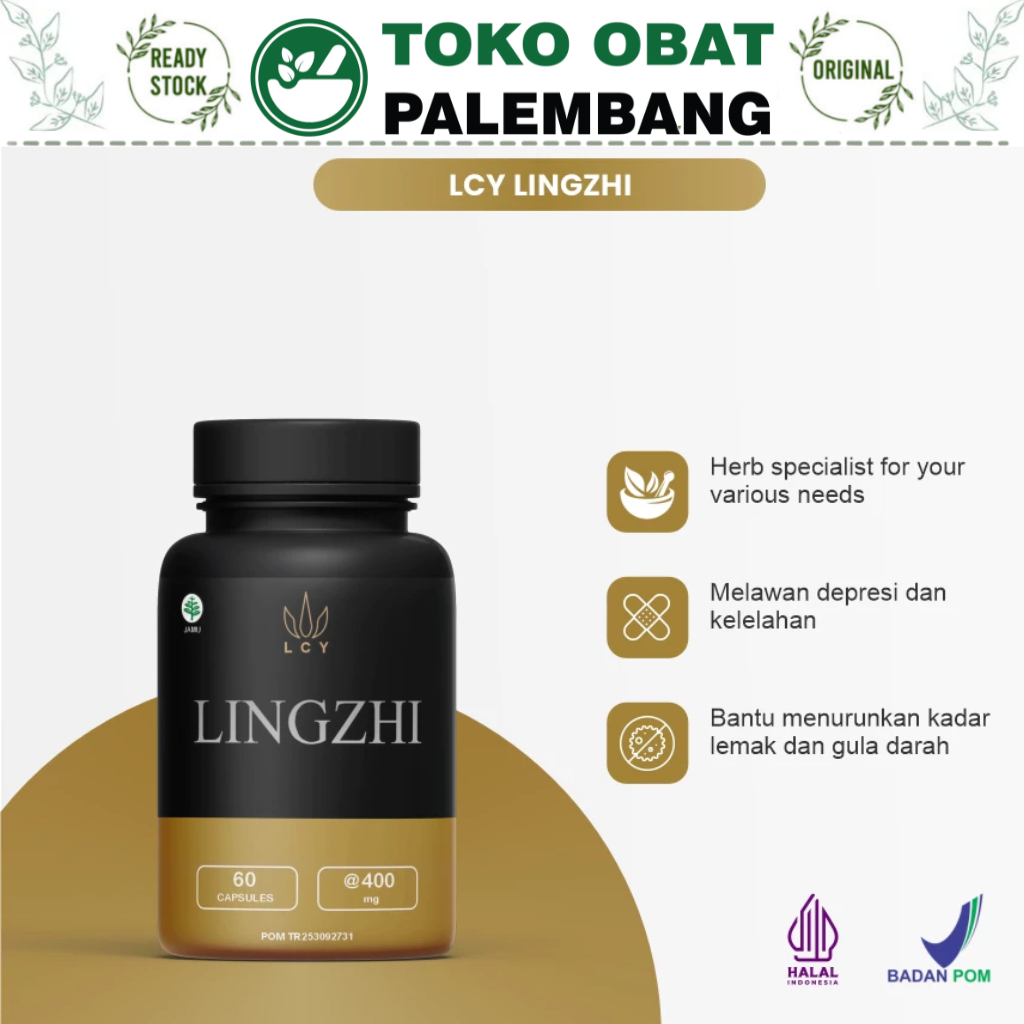 LCY LINGZHI 60 KAPSUL KANKER TUMOR KISTA BENJOLAN BY LING CAO YAO