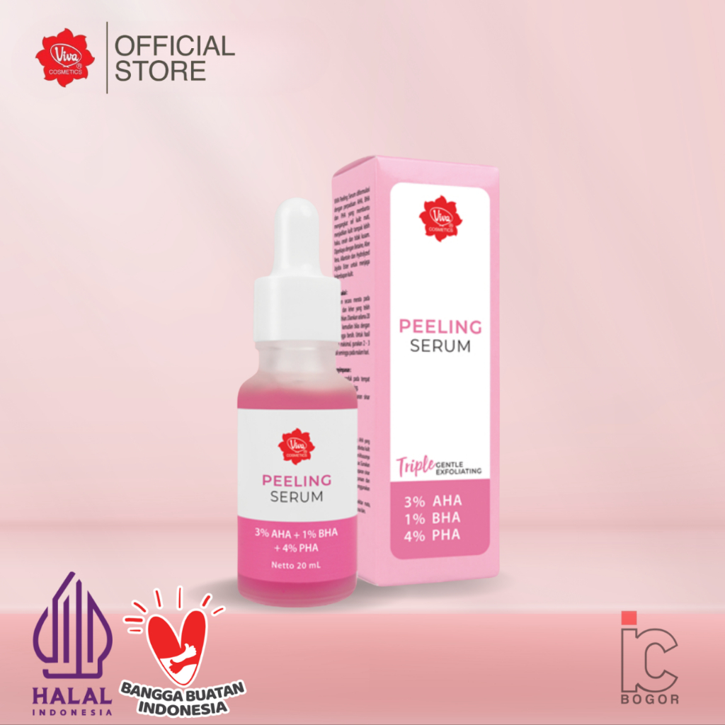 Viva Peeling Serum - Serum Eksfoliasi AHA BHA PHA atasi Kulit Kusam, Pori-Pori Besar, Sel Kulit Mati