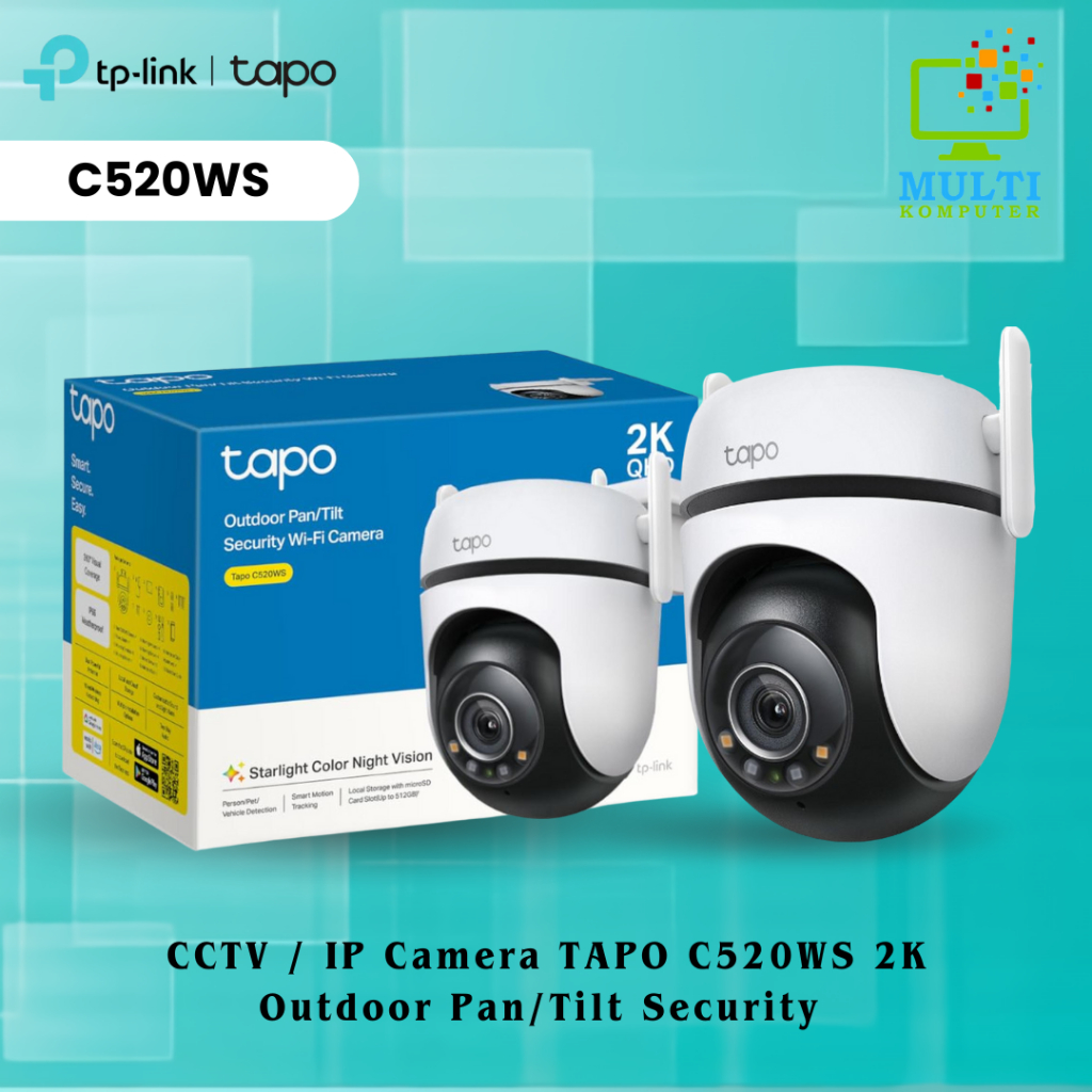 Jual TP-Link Tapo C520WS 2K QHD CCTV Outdoor Pan/Tilt Security Wi-Fi ...
