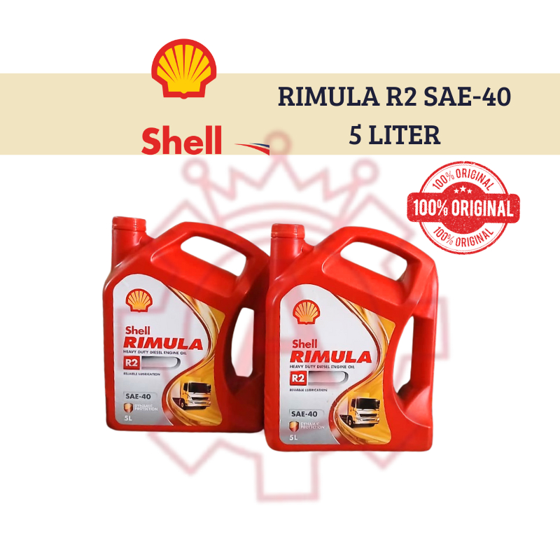 Jual OLI MESIN DIESEL SHELL RIMULA R2 SAE 40 5 LITER ORIGINAL | Shopee ...