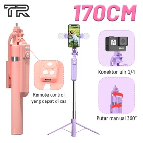 TRBEST 170CM Selfie Stick Tripod Tongsis 7 Tombol Tongkat Selfie Dengan Monopod Dengan Wireless