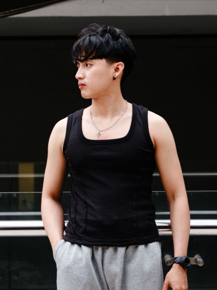 Jual SINGLET BOXY STUDIOS KNIT FITTED TEE BOXY CUT | Shopee Indonesia