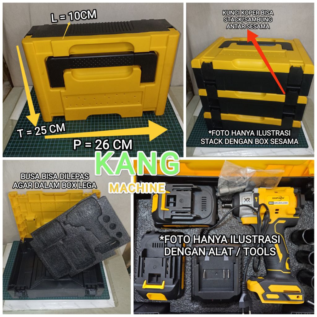 Jual tools box koper cover hardcase impact wrench cordless dopard mkool ...