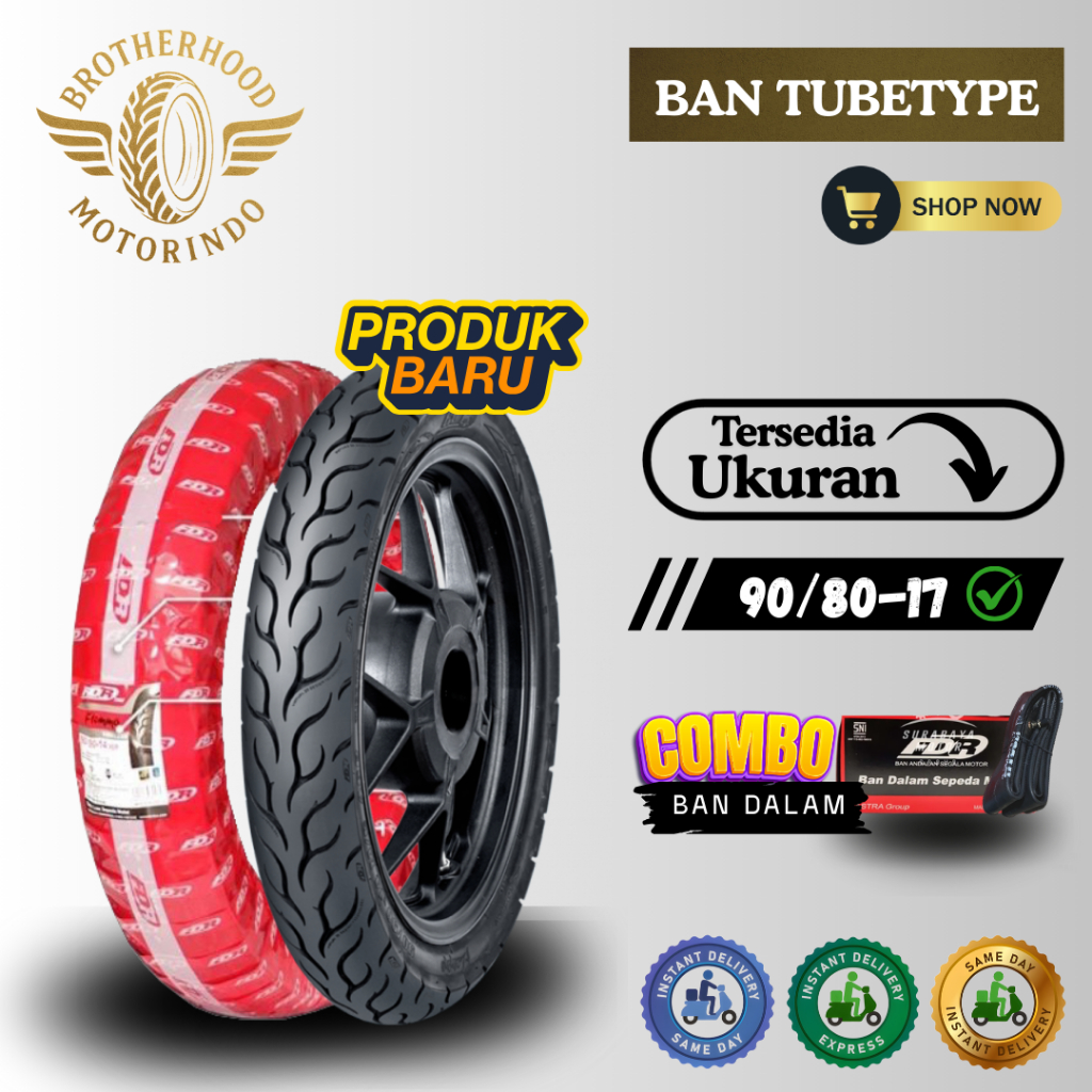 Jual BAN FDR FLEMMO TUBETYPE 90/80-17 / BAN FLEMO NON TUBLES FDR / BAN ...