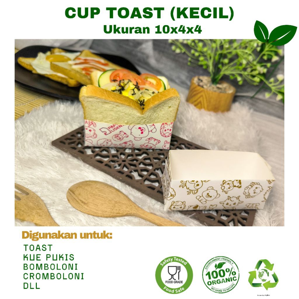 Jual (100 pcs) Box Toast Small (KECIL)/ Kotak Toast Kecil/ Kotak Snack ...