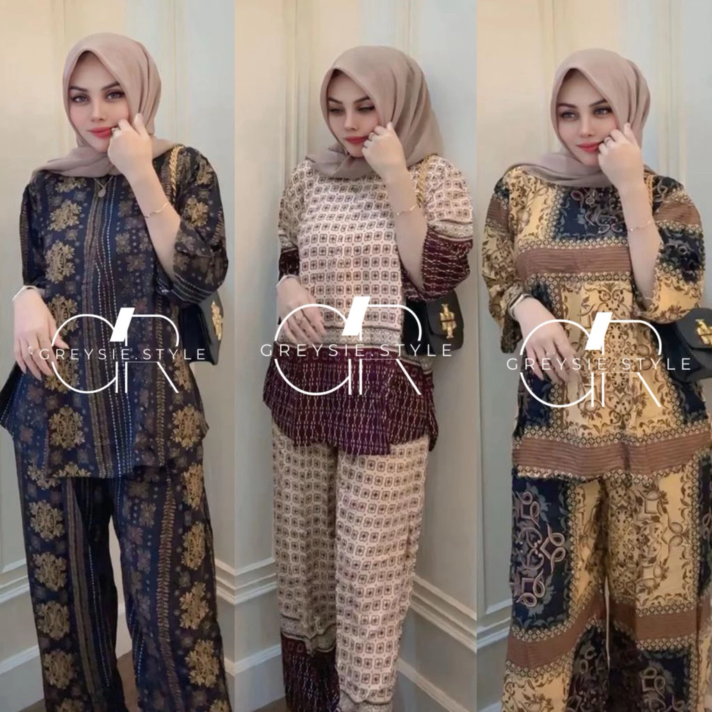 Gambar 6 Oneset Rayon Wanita Premium Busui Friendly Korean Style