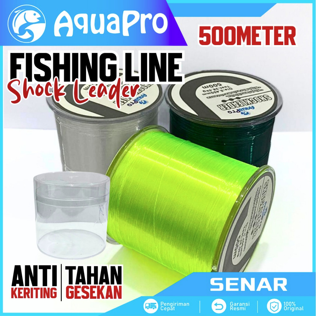 Jual AquaPro Senar Pancing Shock Leader 500M Monofilament Nylon Super ...