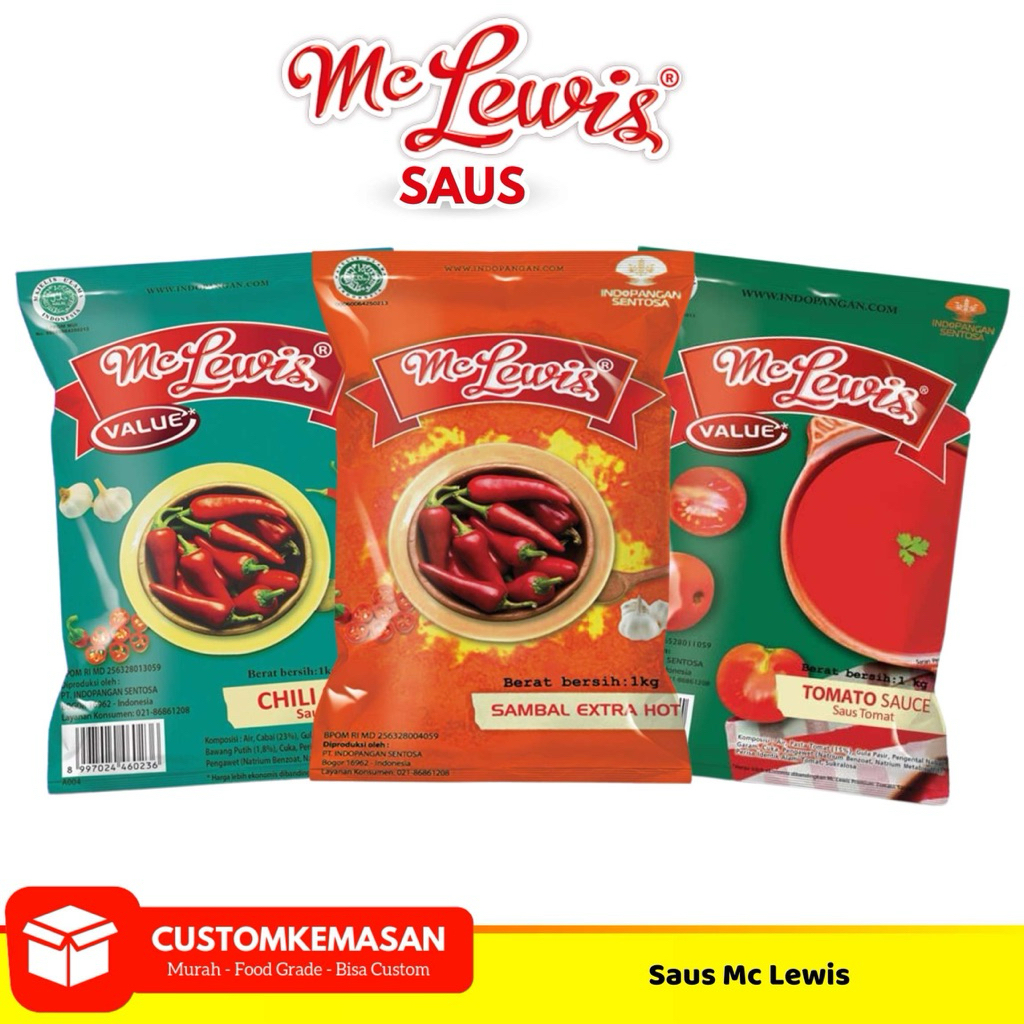 Jual saus sambal & tomat mc Lewis 1 kg | Shopee Indonesia