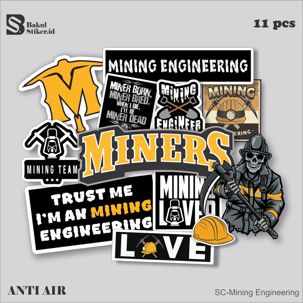 Jual stiker Mining Engineering / Stiker Teknik Pertambangan tinggal ...