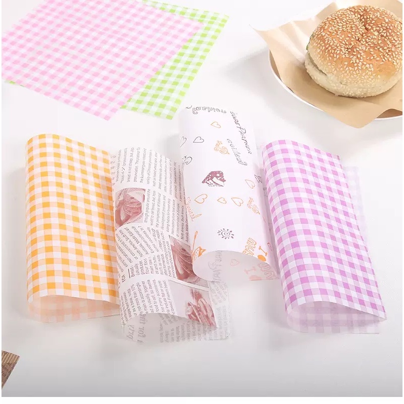 Jual 10 Pcs Kertas Sandwich, Kertas Wrap Roti, Kertas Nasi Anti Lengket ...
