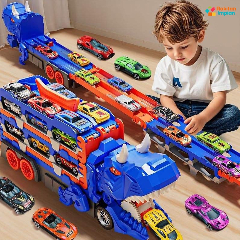 Jual (Free 6/12 Mobil Car) Mainan Anak Mobil Dinosaurus Deformed 157CM ...
