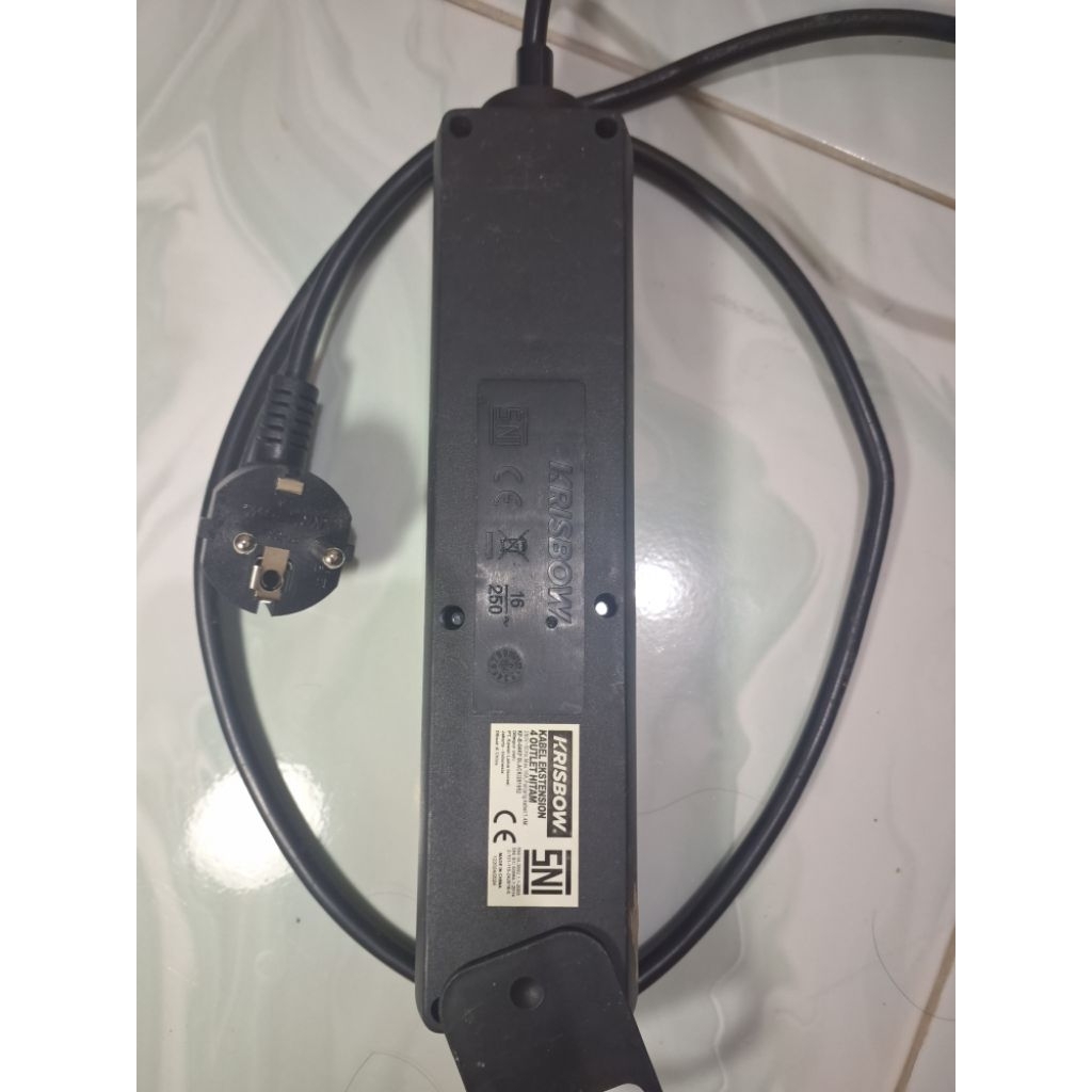 Jual stop kontak 4 socket Azko Krisbow stopkontak lobang lubang ...