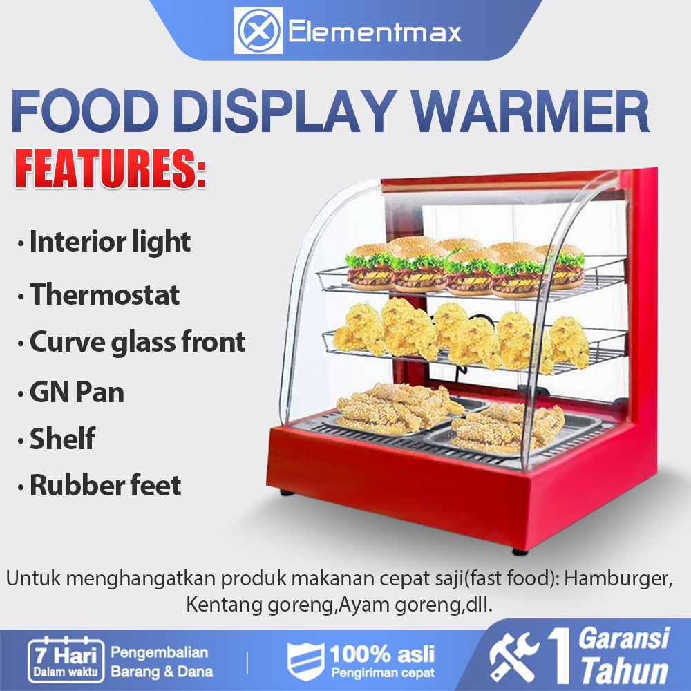 Jual Elementmax Food Display Warmer 35 ~ 80 °C / Showcase Penghangat ...