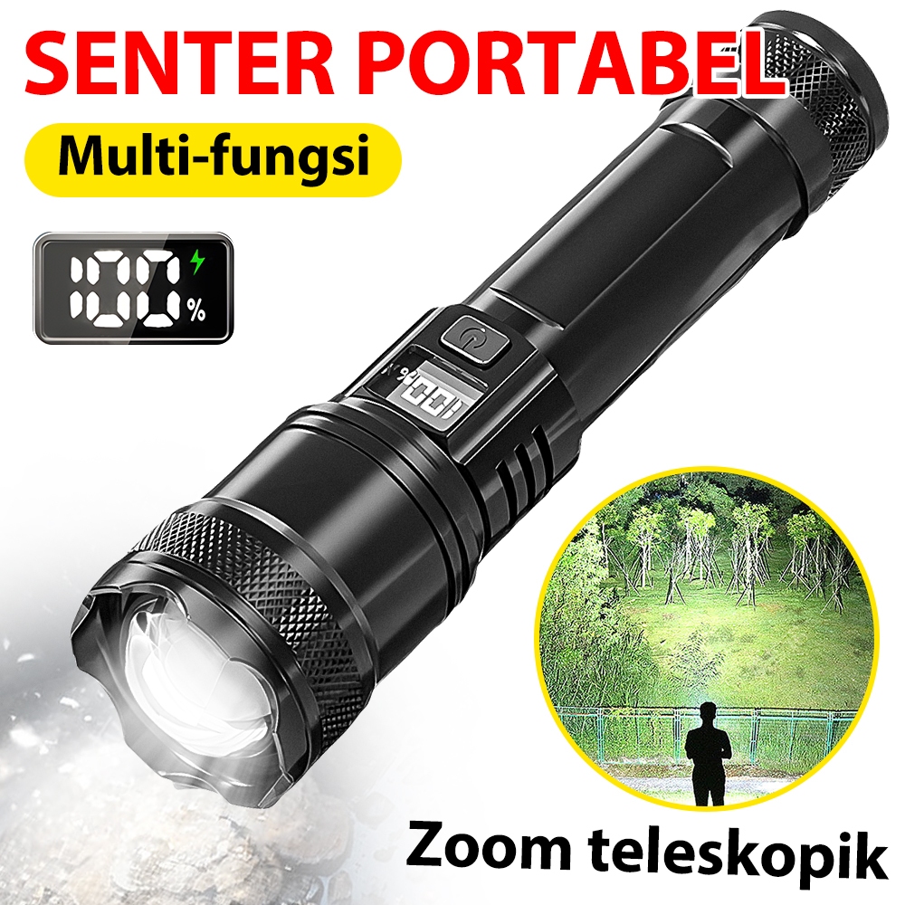 Jual COD Senter LED Laser Putih Meningkatkan Daya Tinggi Senter ...