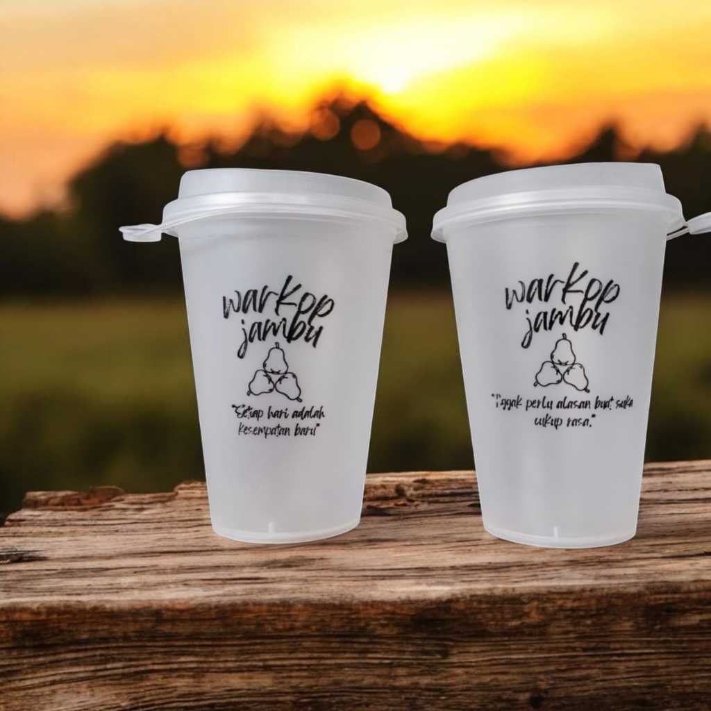 Jual Sablon Cup PP Injection Frost 400 ml/ 14 Datar | Shopee Indonesia