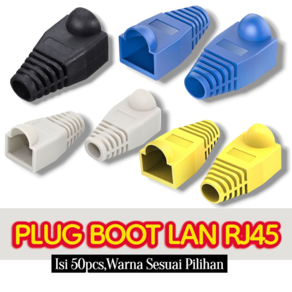 Jual PLUG BOOT PLUGBOOT PLUGBOT RJ45 KARET KONEKTOR LAN LAN UTP FTP ...