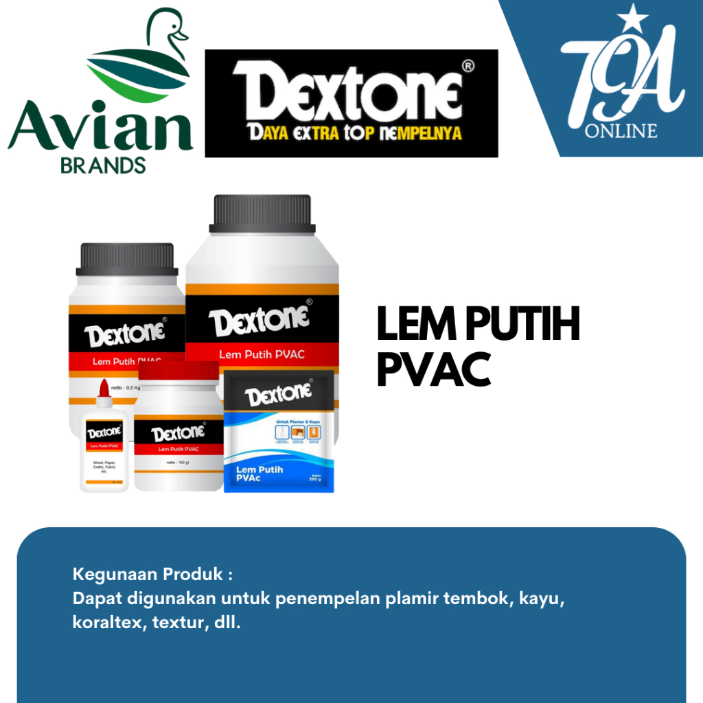 Jual DEXTONE Lem Putih PVAC | Shopee Indonesia