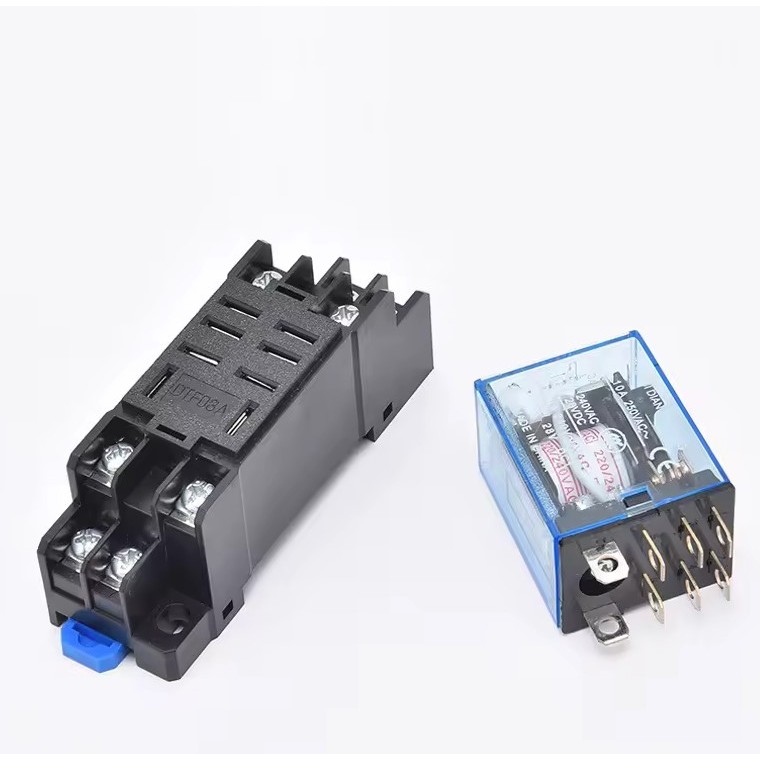 Jual FORT Relay LY2N LY2 Coil 12V 24V 220V 8 Pin Kaki 2NO 2NC Soket ...