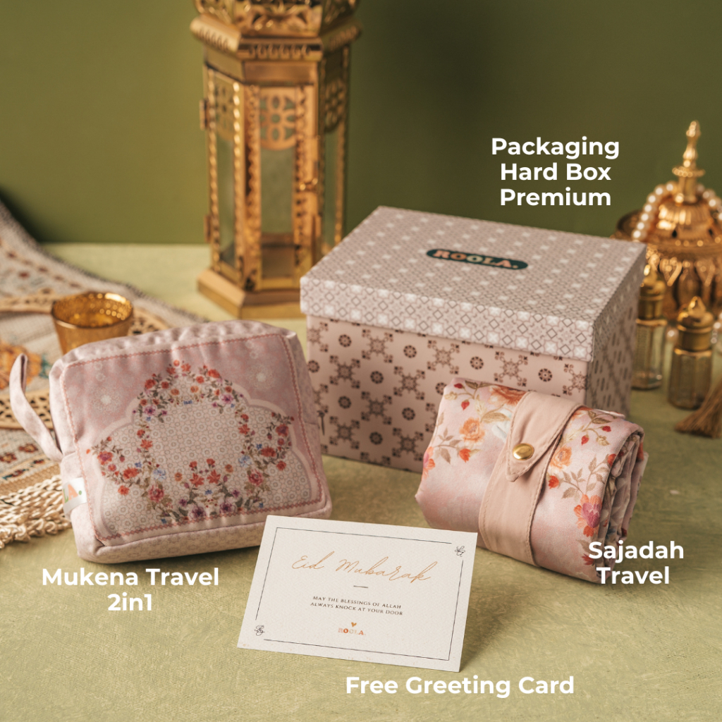 Hampers Lebaran ROOLA | Set Mukena Sajadah Travel Premium | Paket Hadiah Mukena Souvenir Umroh Haji