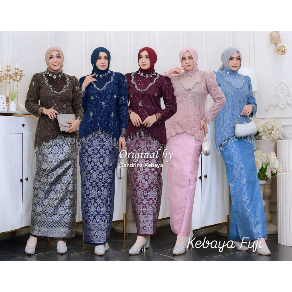 Jual Terbaru!! Setelan Kebaya Fuji Ronce Mix Rok Lilit Songket Modern ...