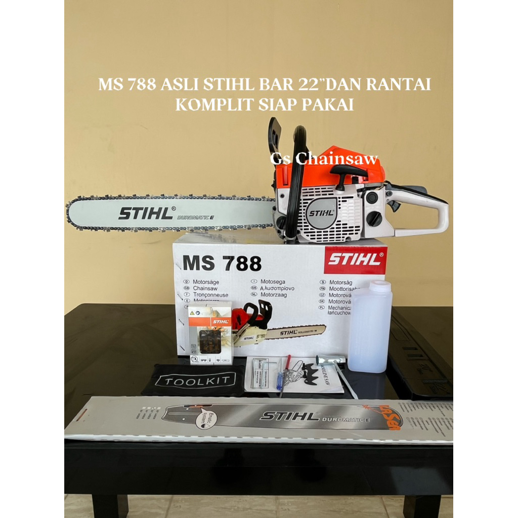 Jual Termurah Mesin Chainsaw STIHL MS 788 Bar 22" dan Rantai Komplit ...