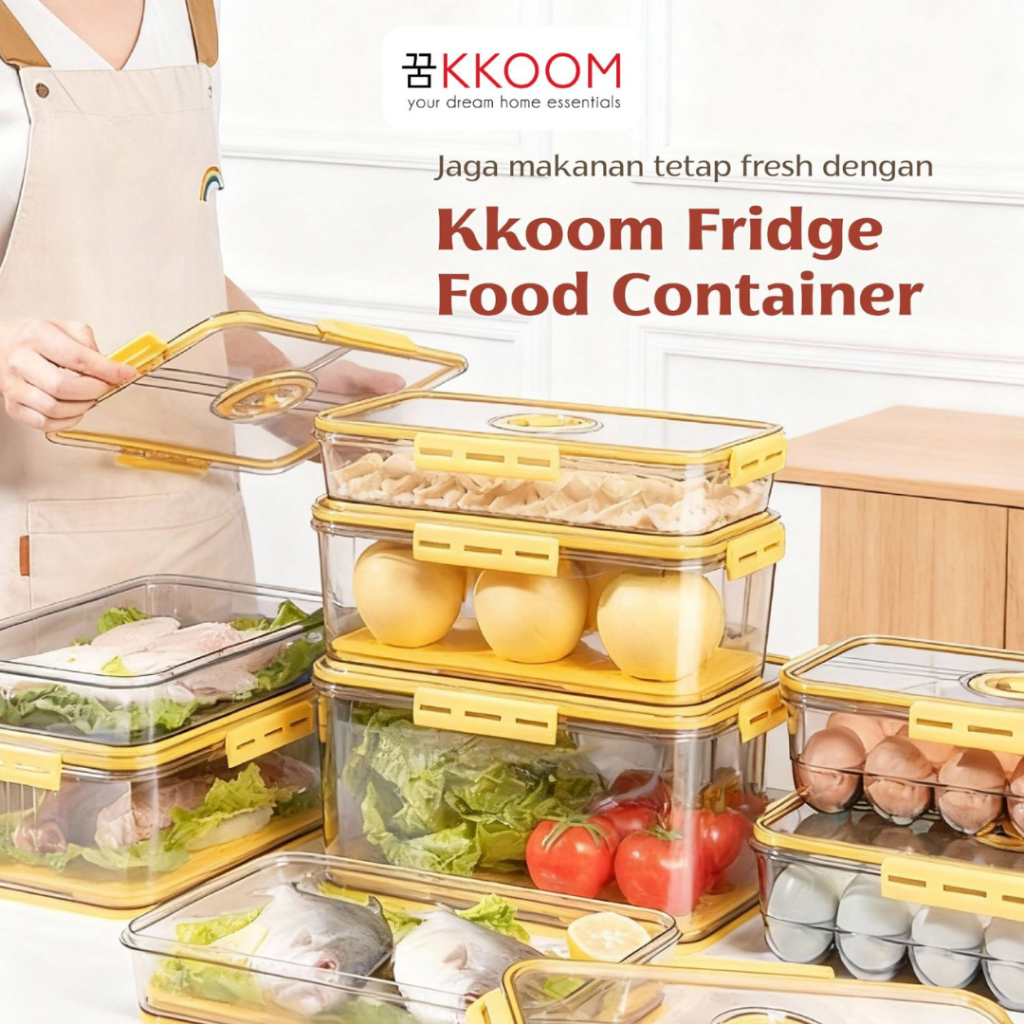 Jual KKOOM Food Container Dengan Tanggal • Penyimpanan Buah dan Sayur ...