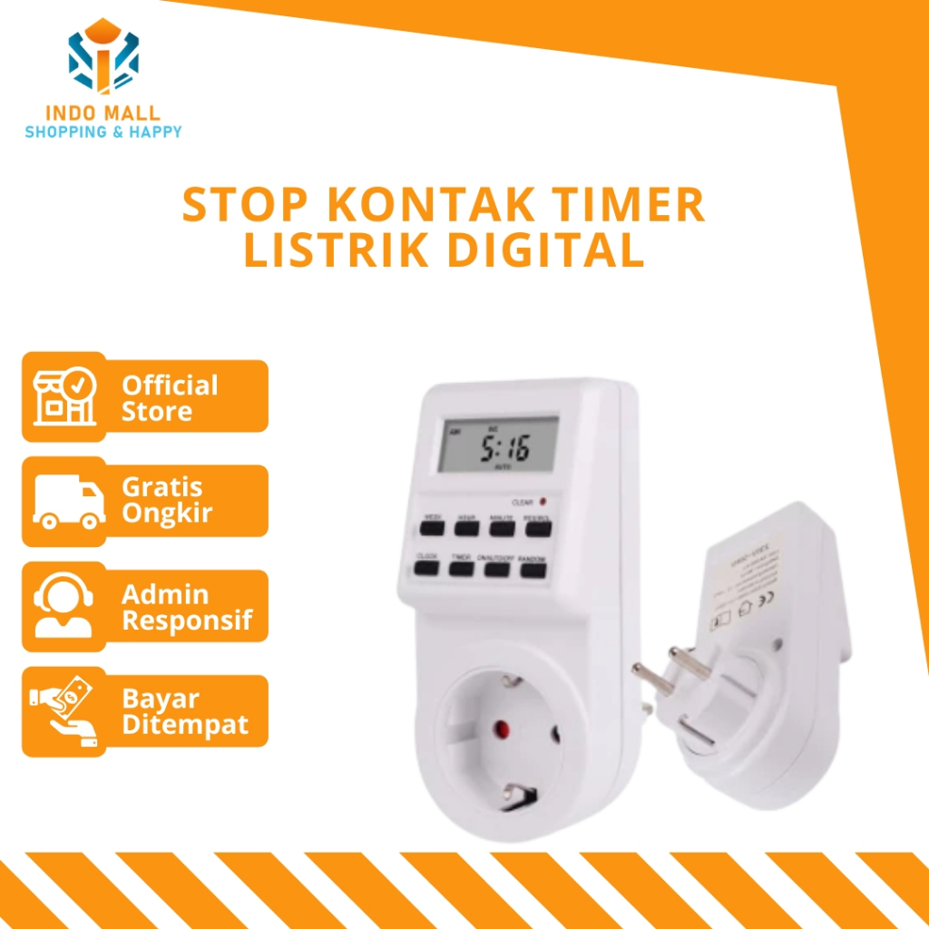 Jual Stop Kontak Timer Listrik Digital stopkontak otomatis | Shopee ...