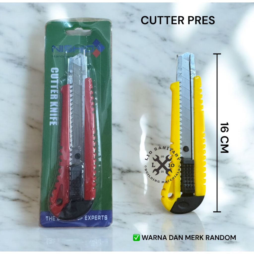 Jual Pisau Cutter Pres Besar Murah / Pisau Cutter Dorong Bagus Murah ...