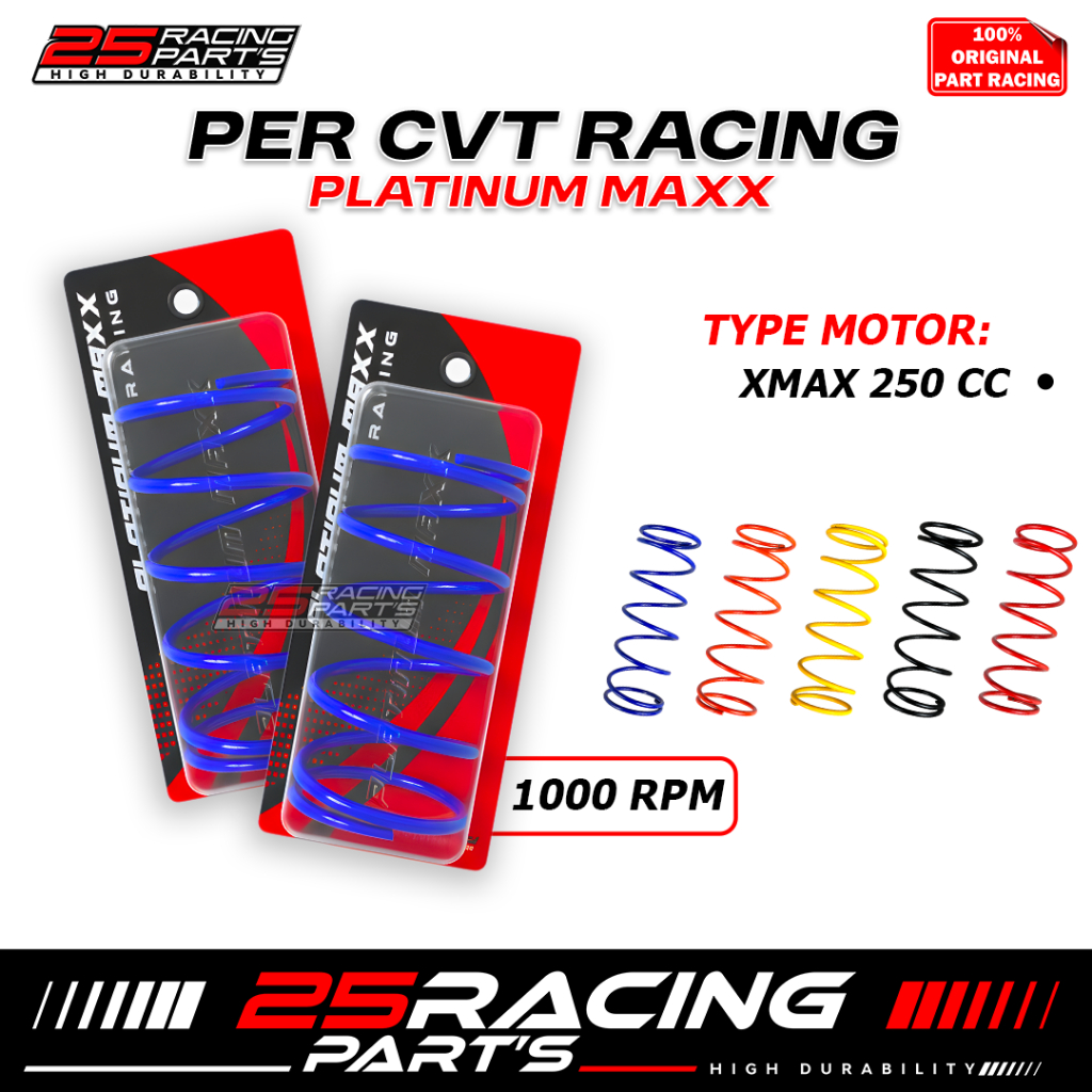 Jual PER CVT XMAX RACING 1000RPM- PLATINUM MAXX- XMAX 250CC- YAMAHA ...