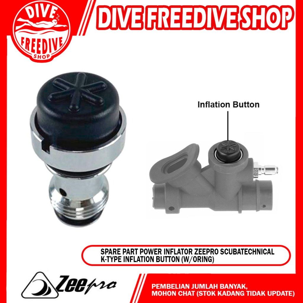 Jual Spare Part BCD Scuba Technical Zeepro Power Inflator Button K-Type ...