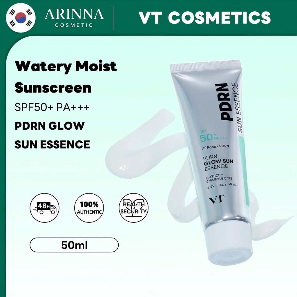 Jual VT Sun Essence/VT Cosmetics PDRN Glow Sun Essence SPF50+ PA ...