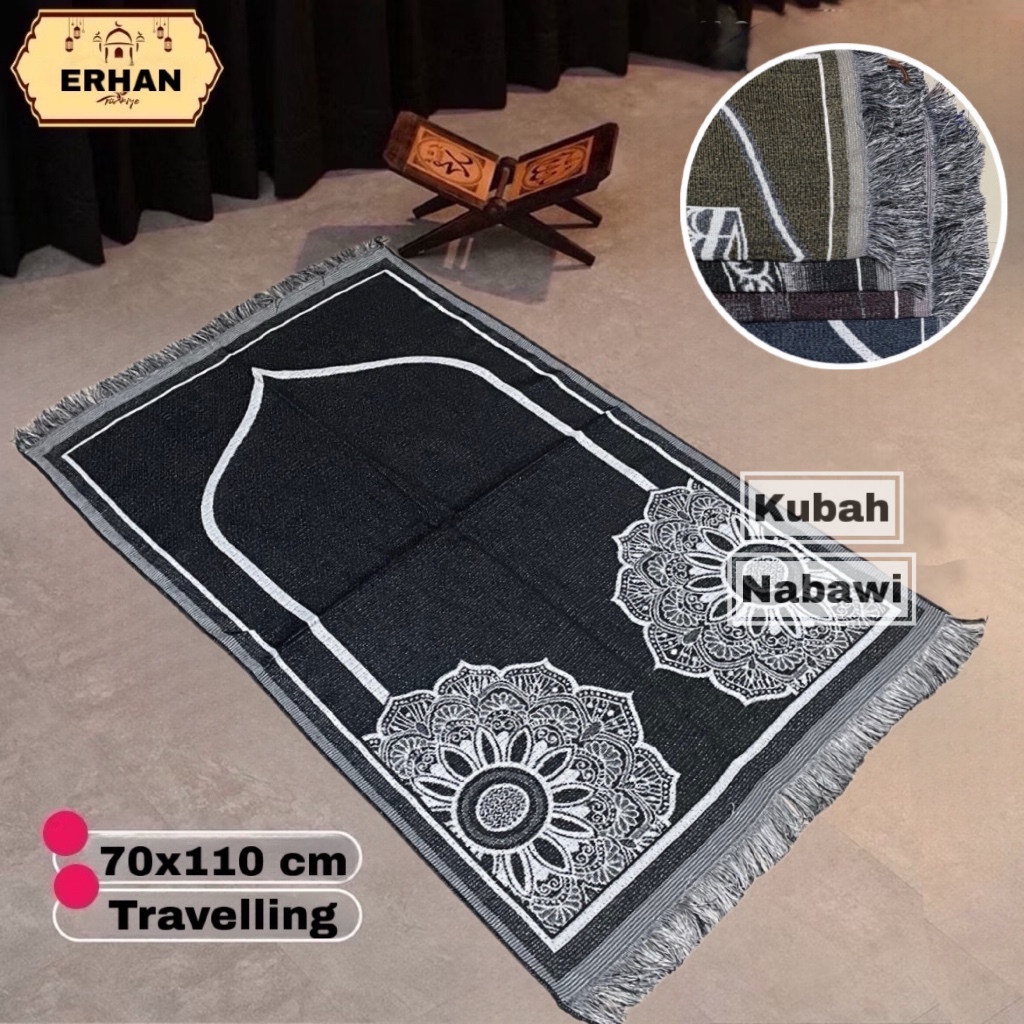 ERHAN TURKIYE 70x110cm Sajadah Polyester Halus Lembut Jumbo Dewasa Traveling Souvenir Umroh tahlil